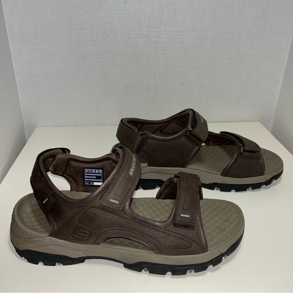Skechers Tresman Garo 204105 Relaxed Fit Luxe Foam Chocolate Sandal